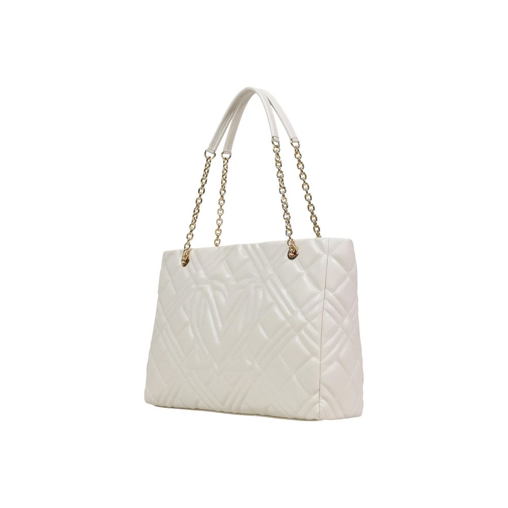 Beige Polyethylene Handbag