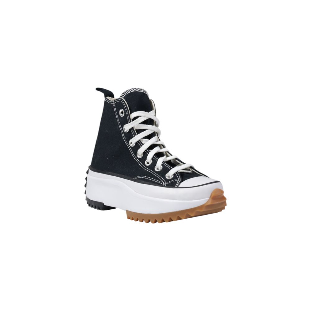 Black And White Fabric Chunky Sneakers