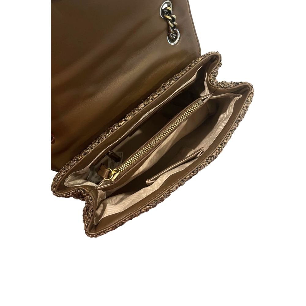 Hnědá dámská crossbody kabelka z polypropylenu