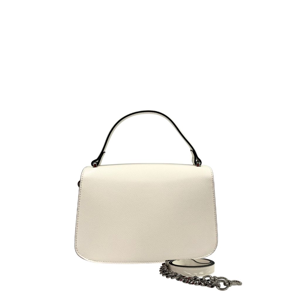 White Polyurethane Women Handbag