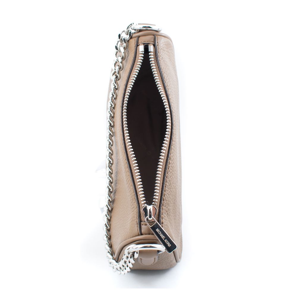 Hnědá kožená crossbody kabelka