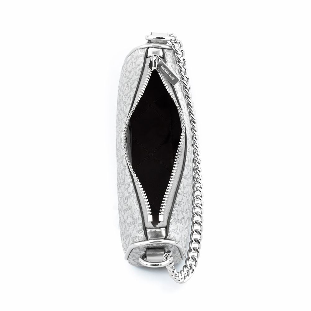 Gray Canvas Shoulder Bag