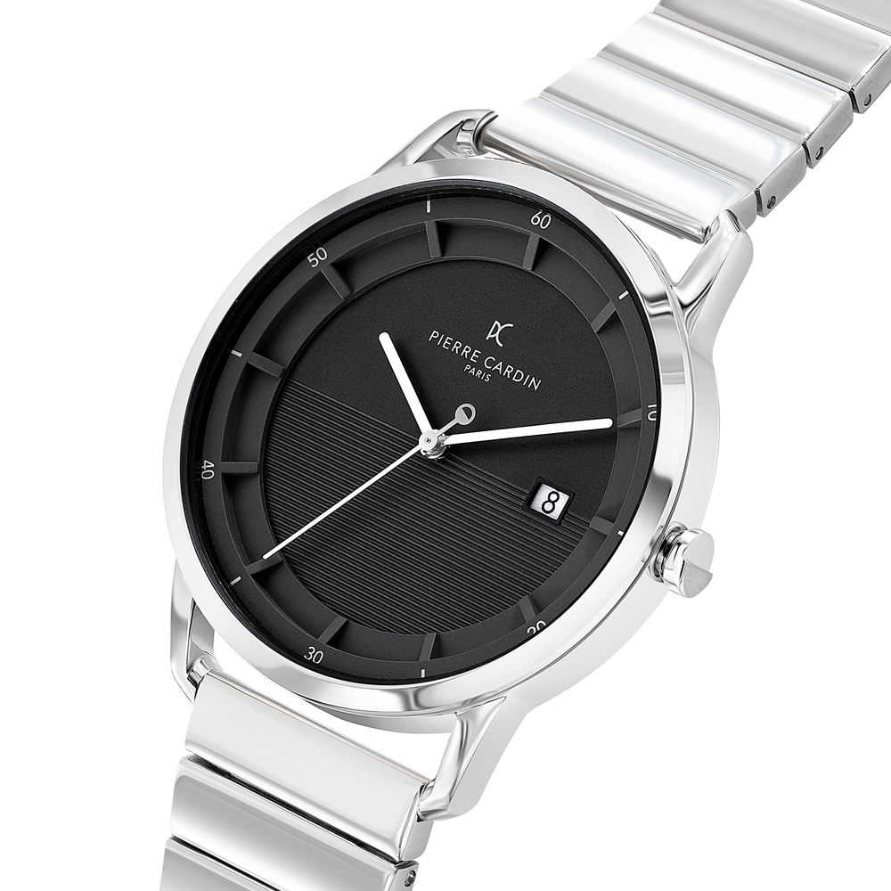 Gray Stainless Steel Dress Watch