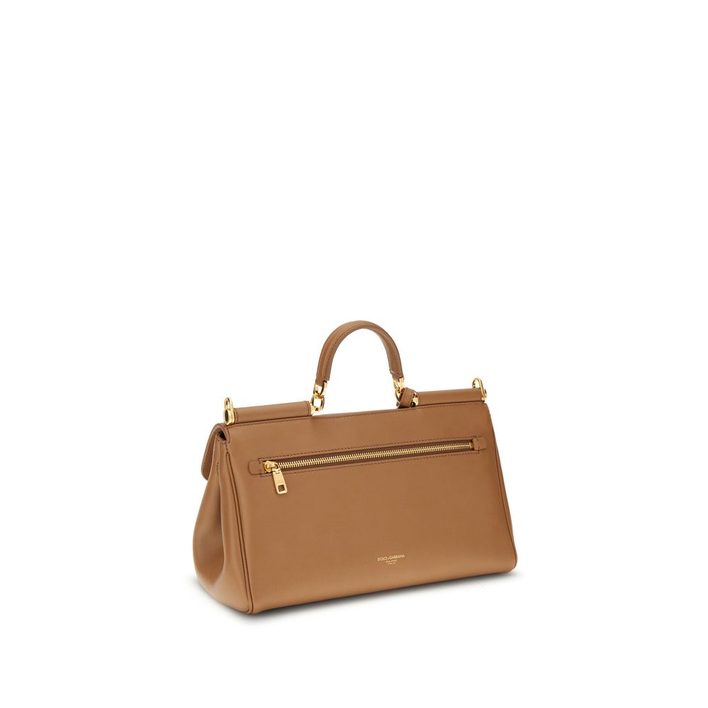 Beige Calf Leather Bos Taurus Handbag