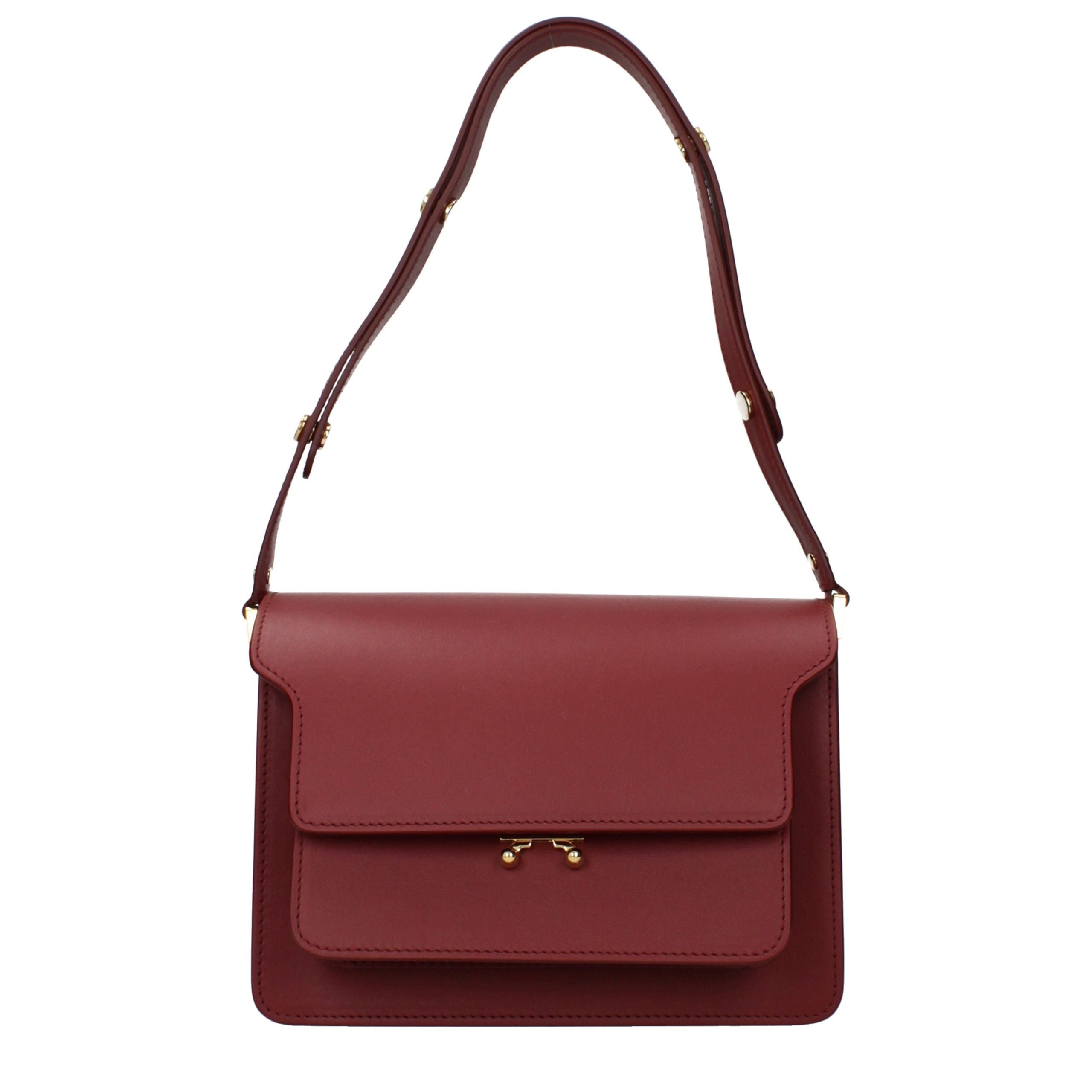 Red Leather Shoulder Bag