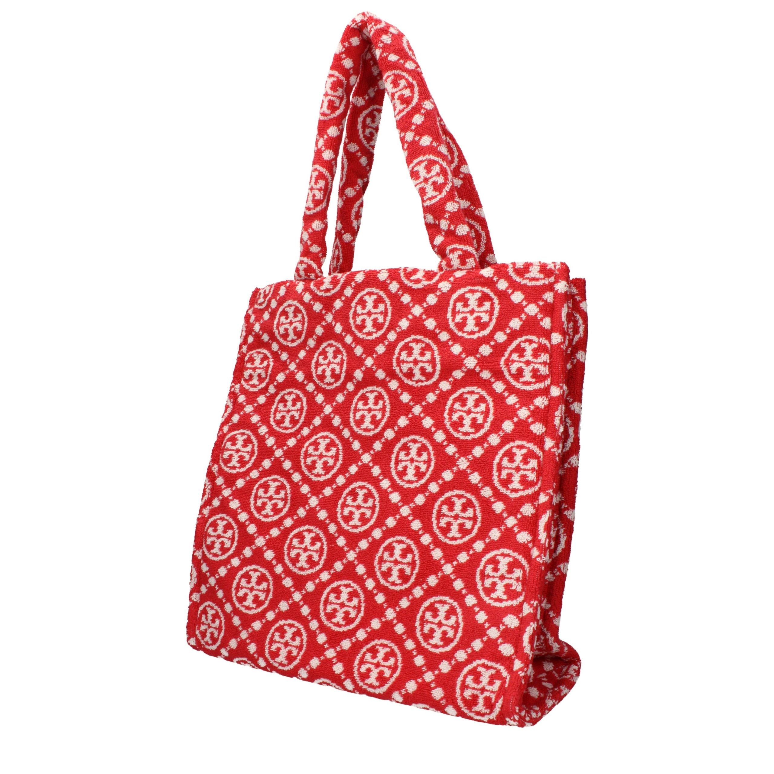 Red Cotton-Like Shoulder Bag
