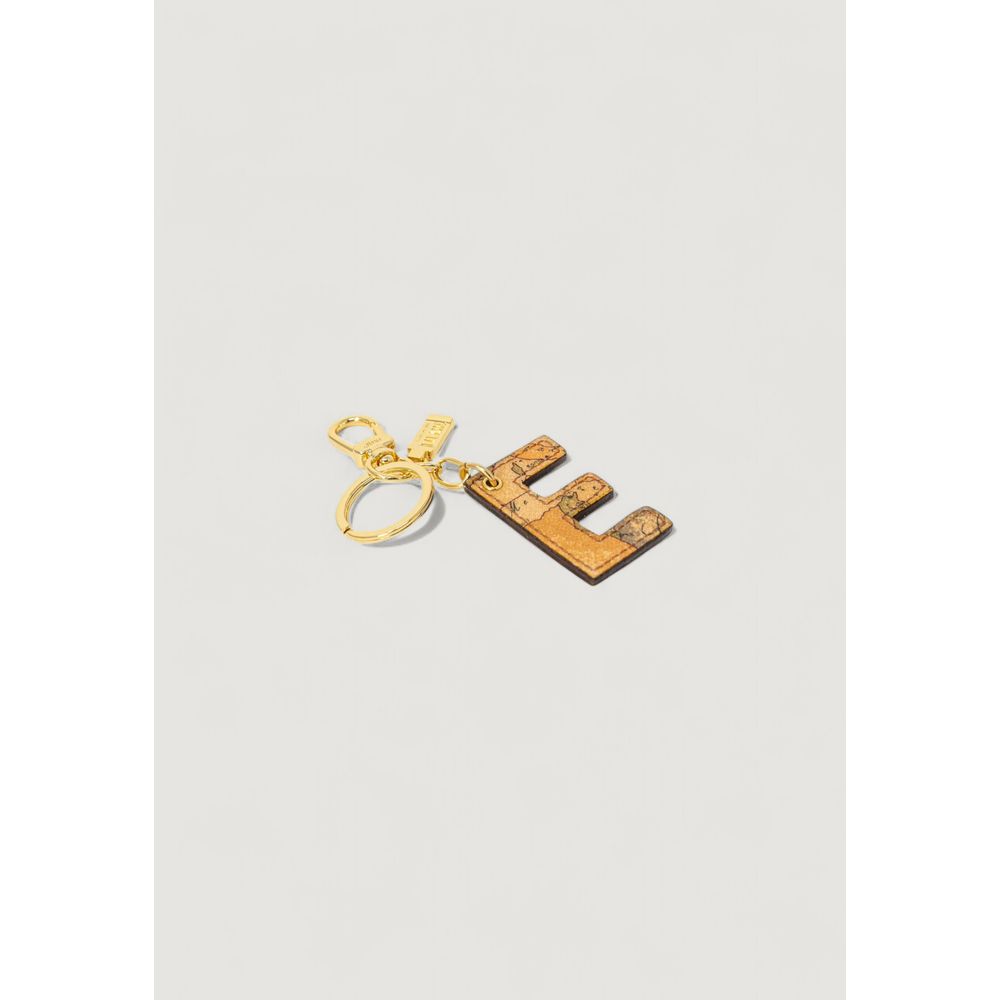 Beige Leather Keychain