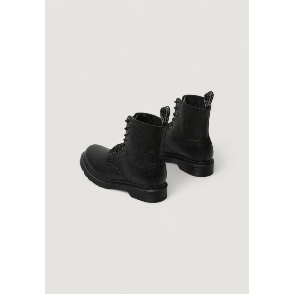 Black Leather Lace-Up Boots
