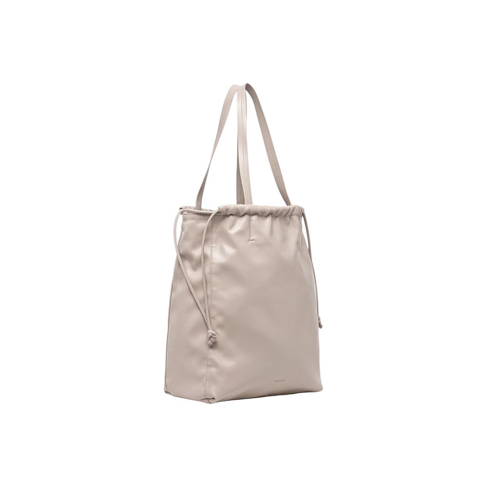 Beige Polyethylene Handbag