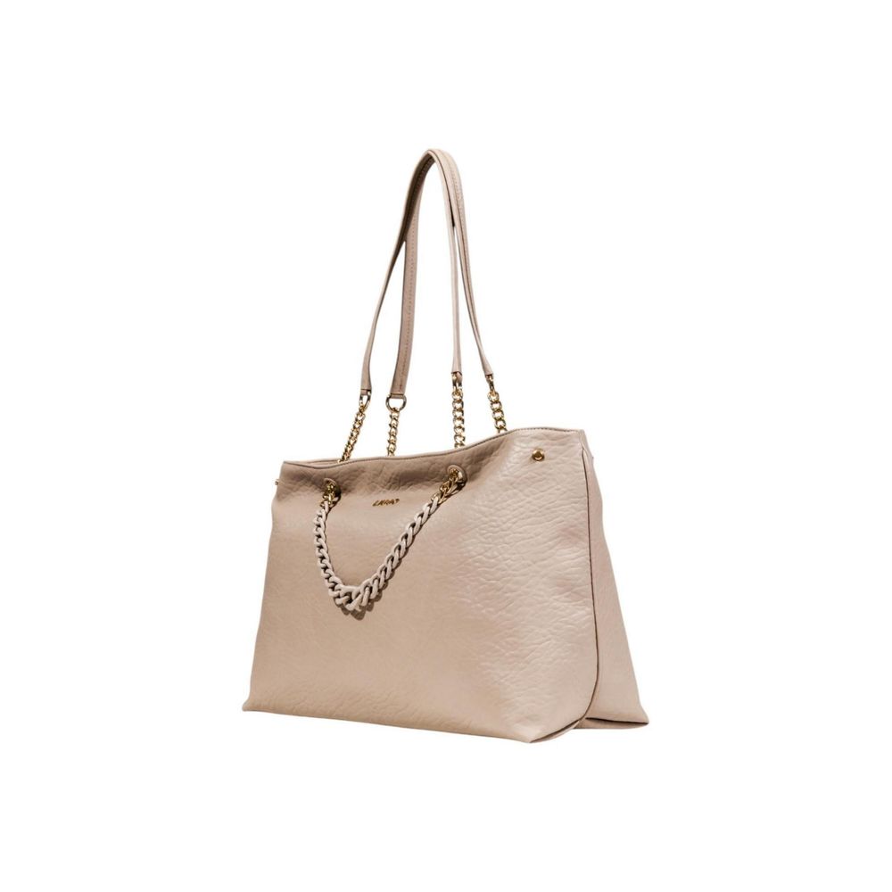 Beige Polyester Handbag
