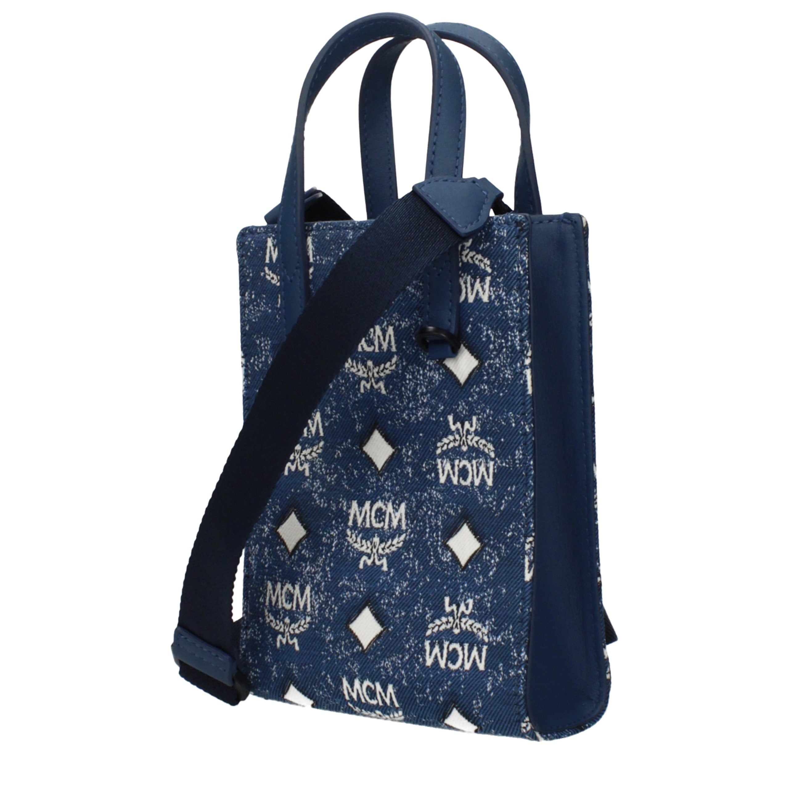 Blue Fabric Handbag