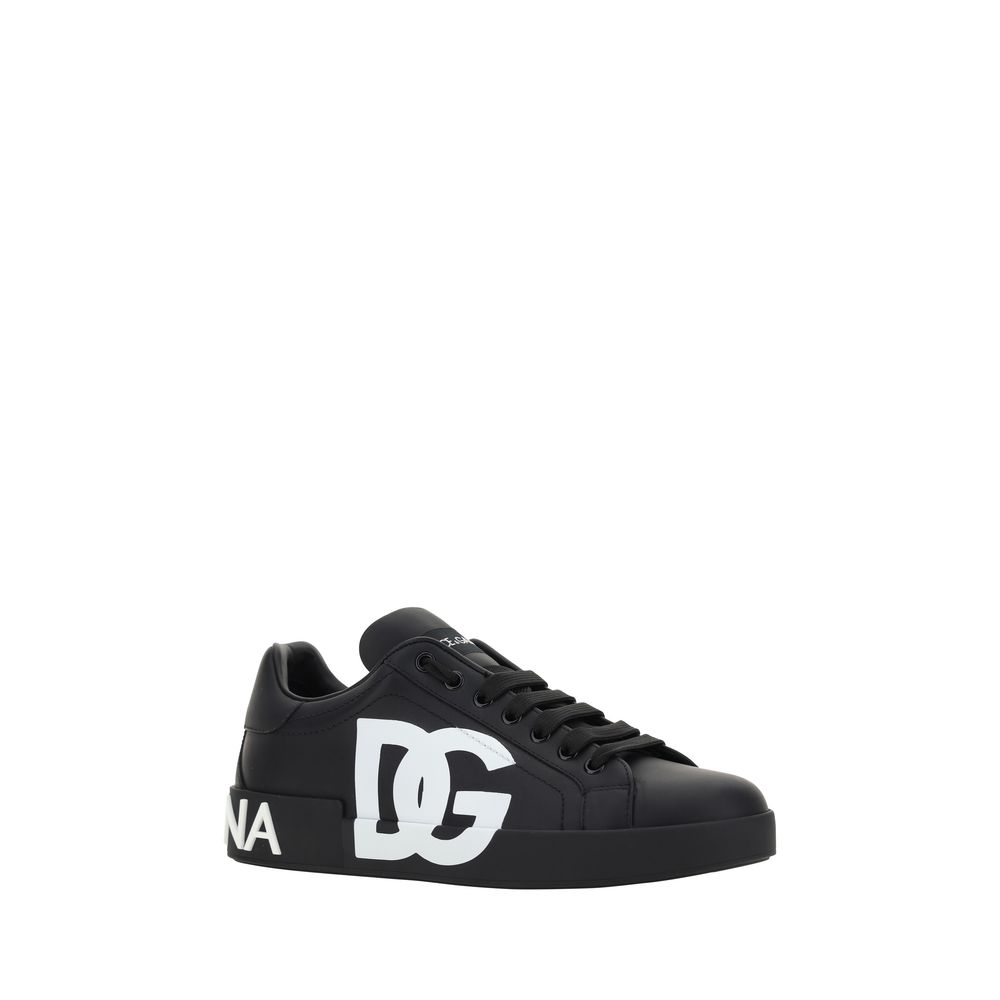 Black Calf Leather Bos Taurus Low Top Sneakers