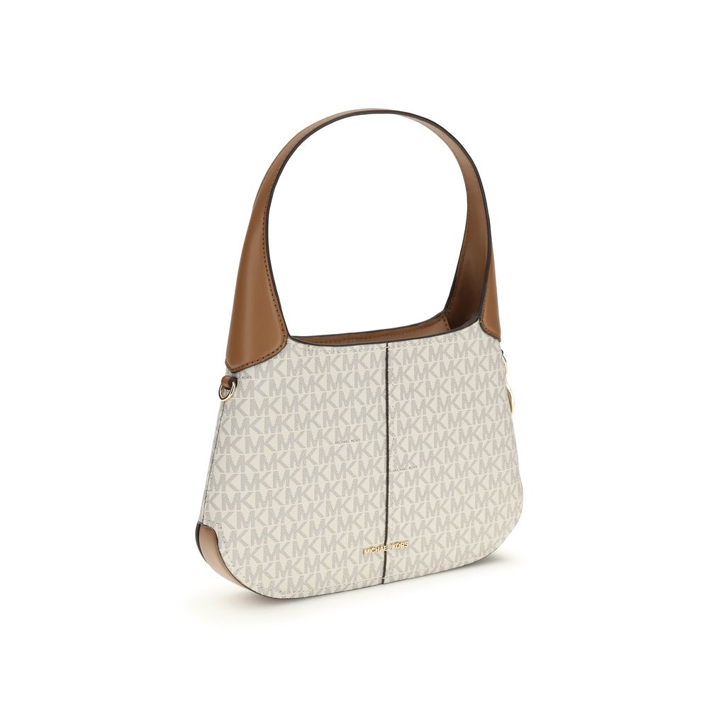 Beige Cotton Shoulder Bag