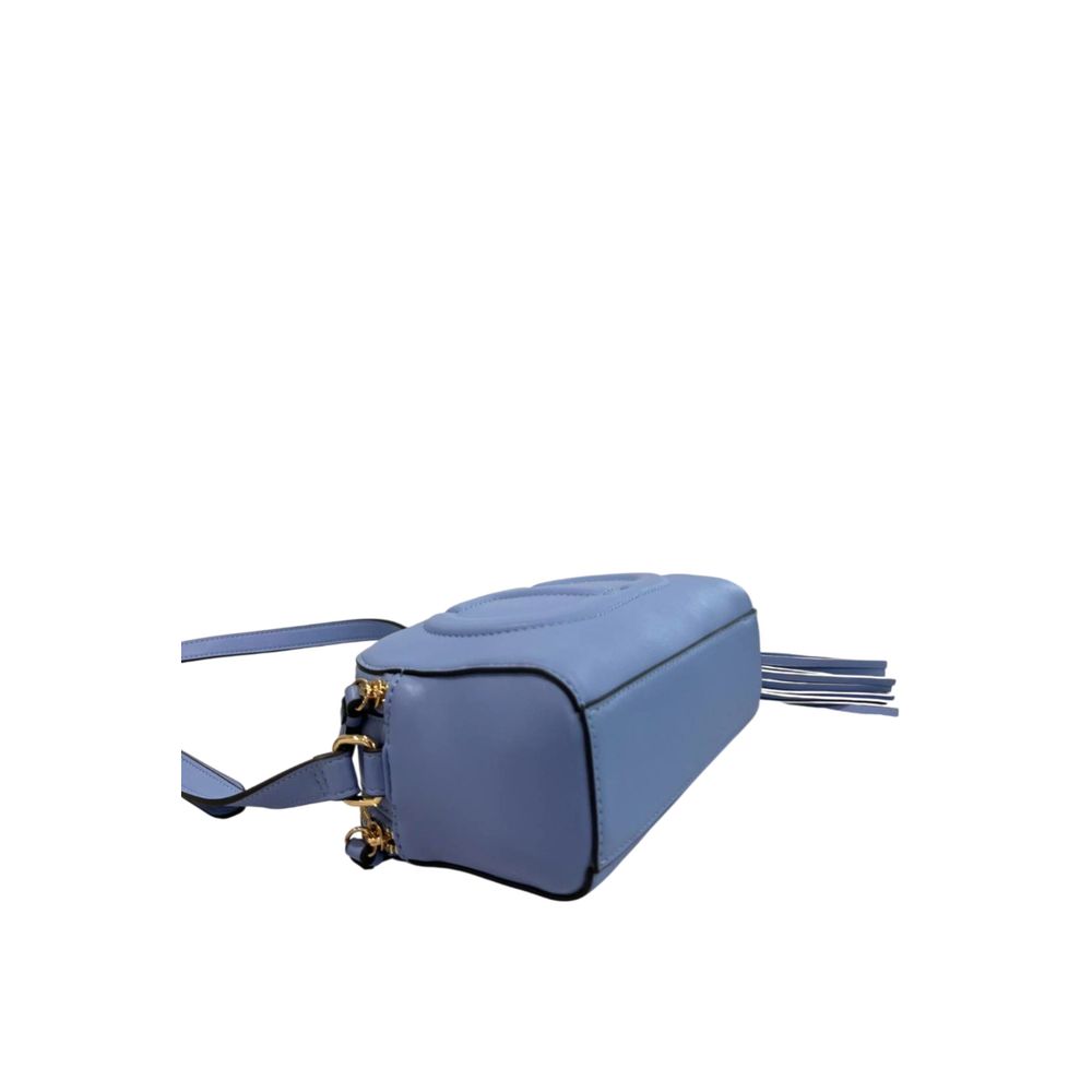 Dámská modrá PU crossbody kabelka
