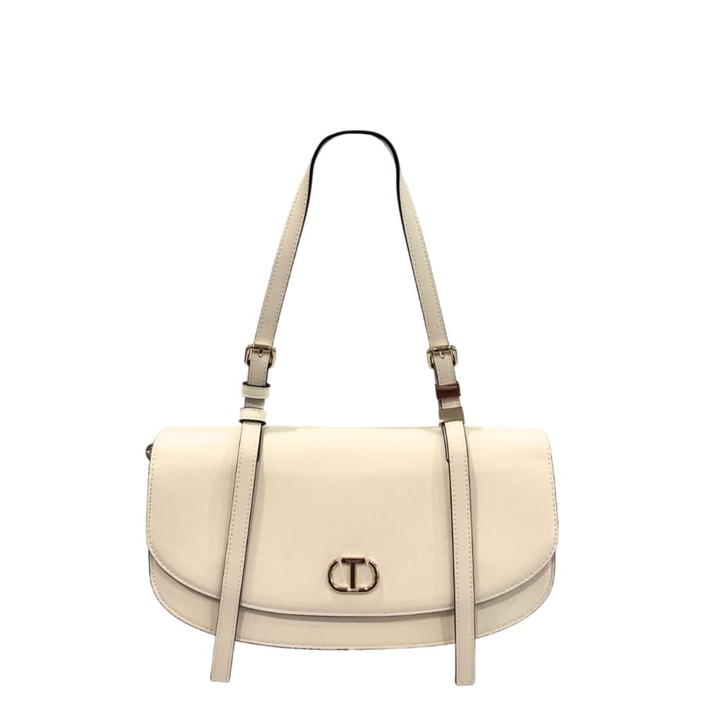 Bílá dámská kabelka přes rameno z PU kůže