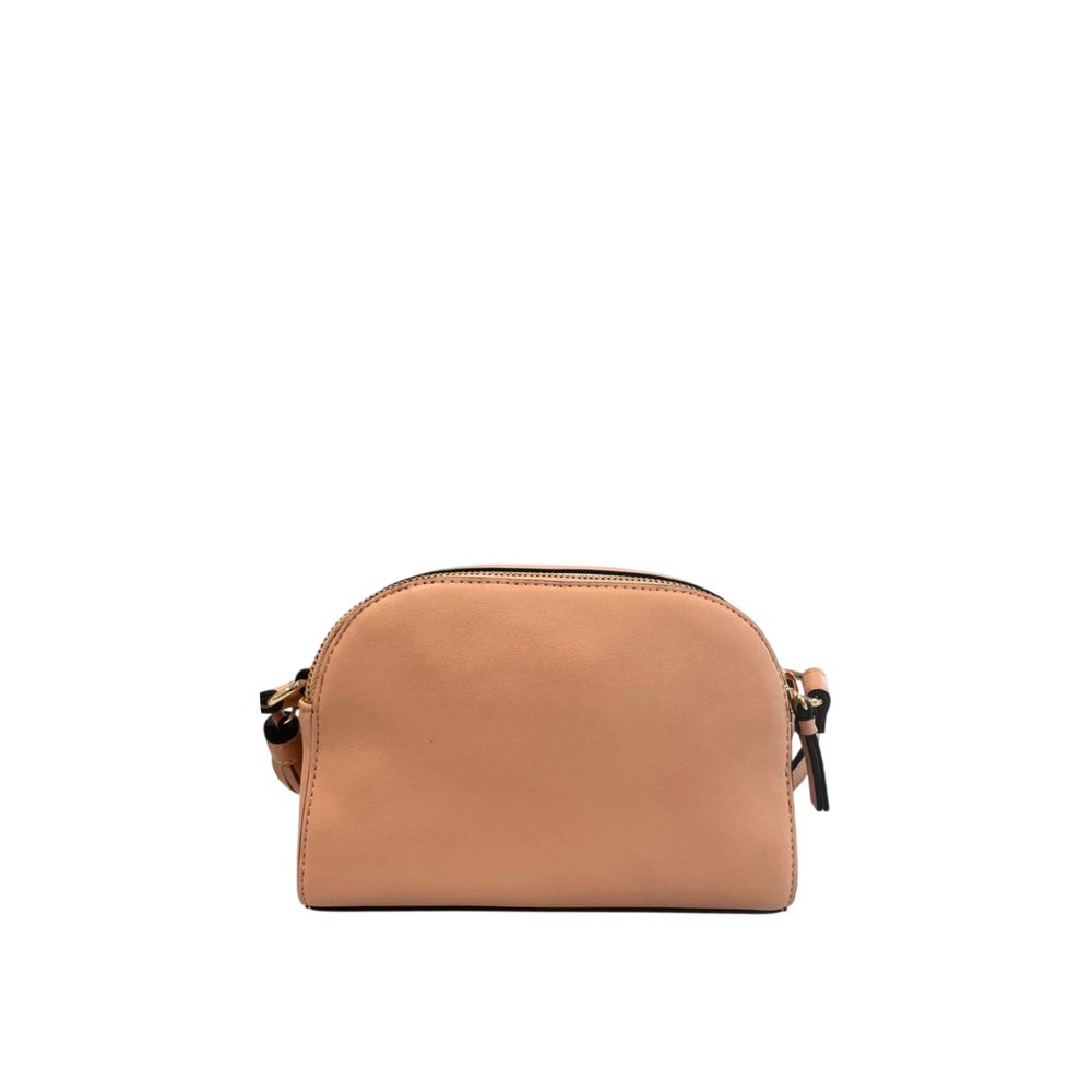Růžová dámská crossbody kabelka z umělé kůže