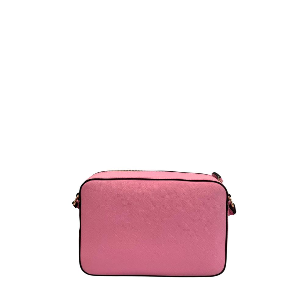 Růžová PU dámská crossbody kabelka
