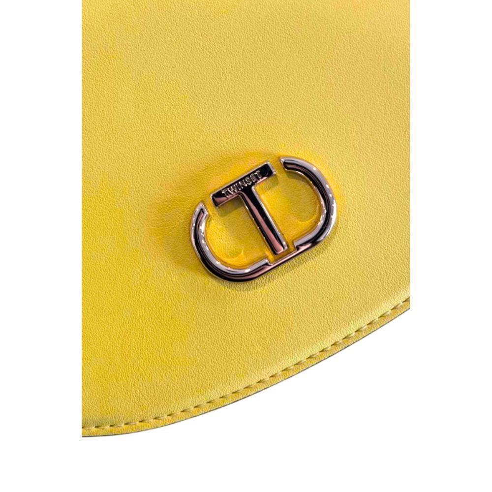 Žlutá PU dámská crossbody kabelka