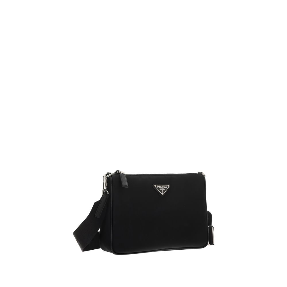 Black Recycled Polyamide Shoulder Bag