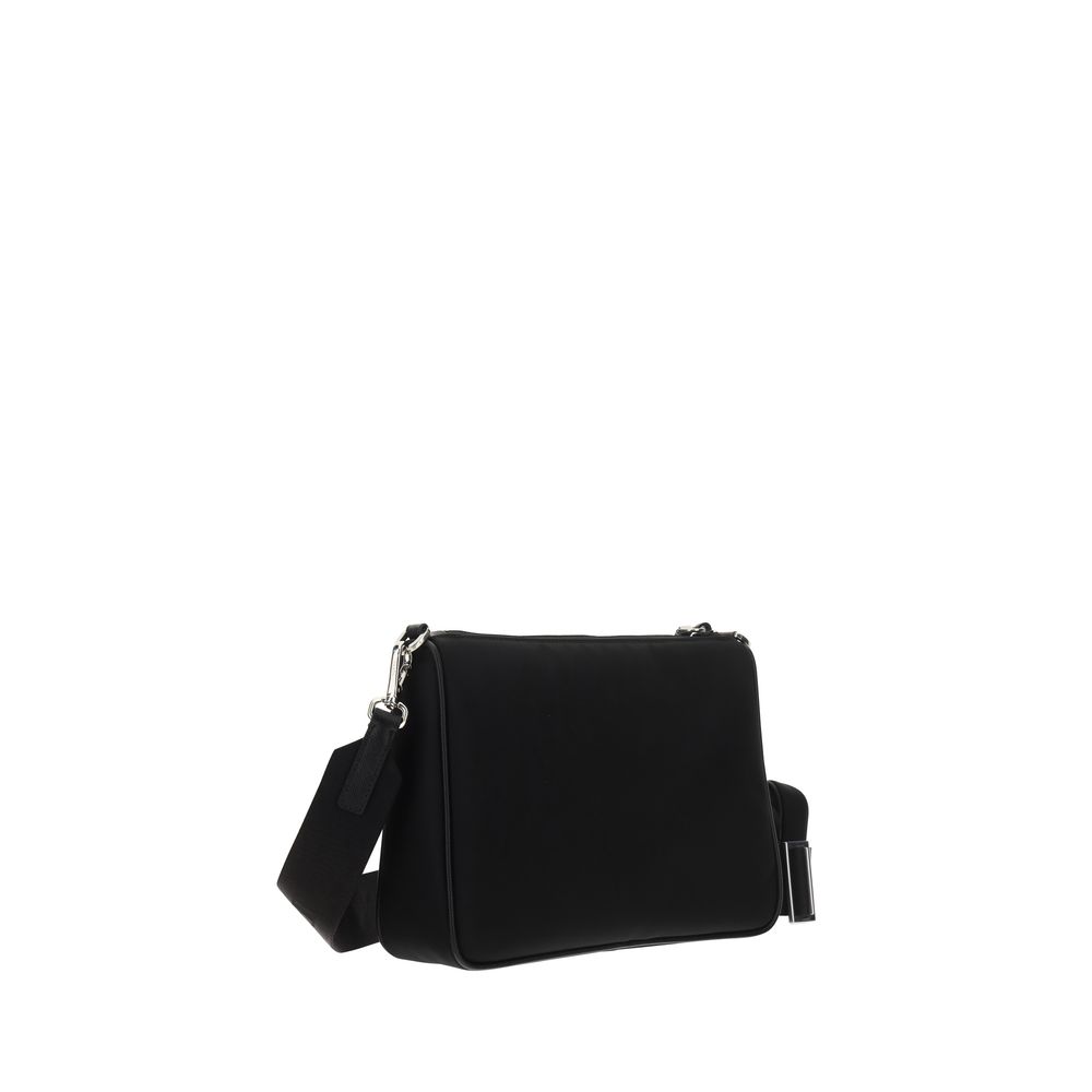 Black Recycled Polyamide Shoulder Bag