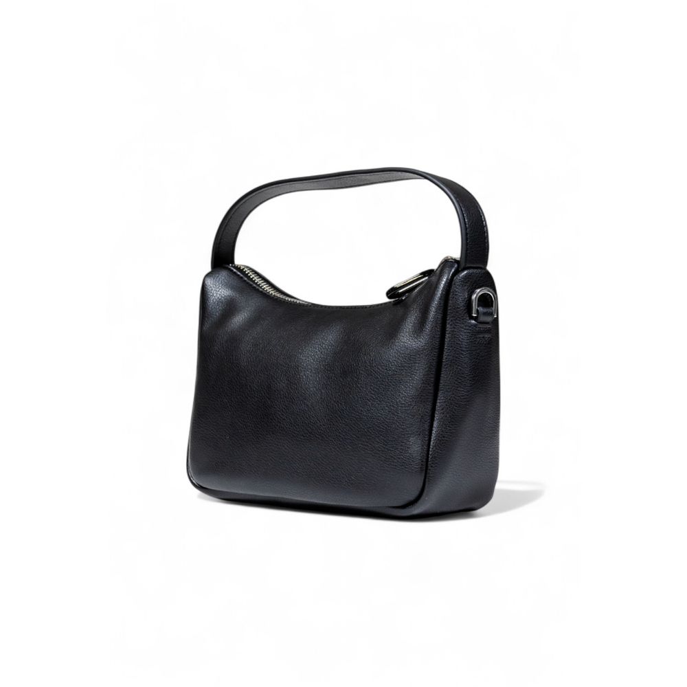 Black Artificial Leather Handbag