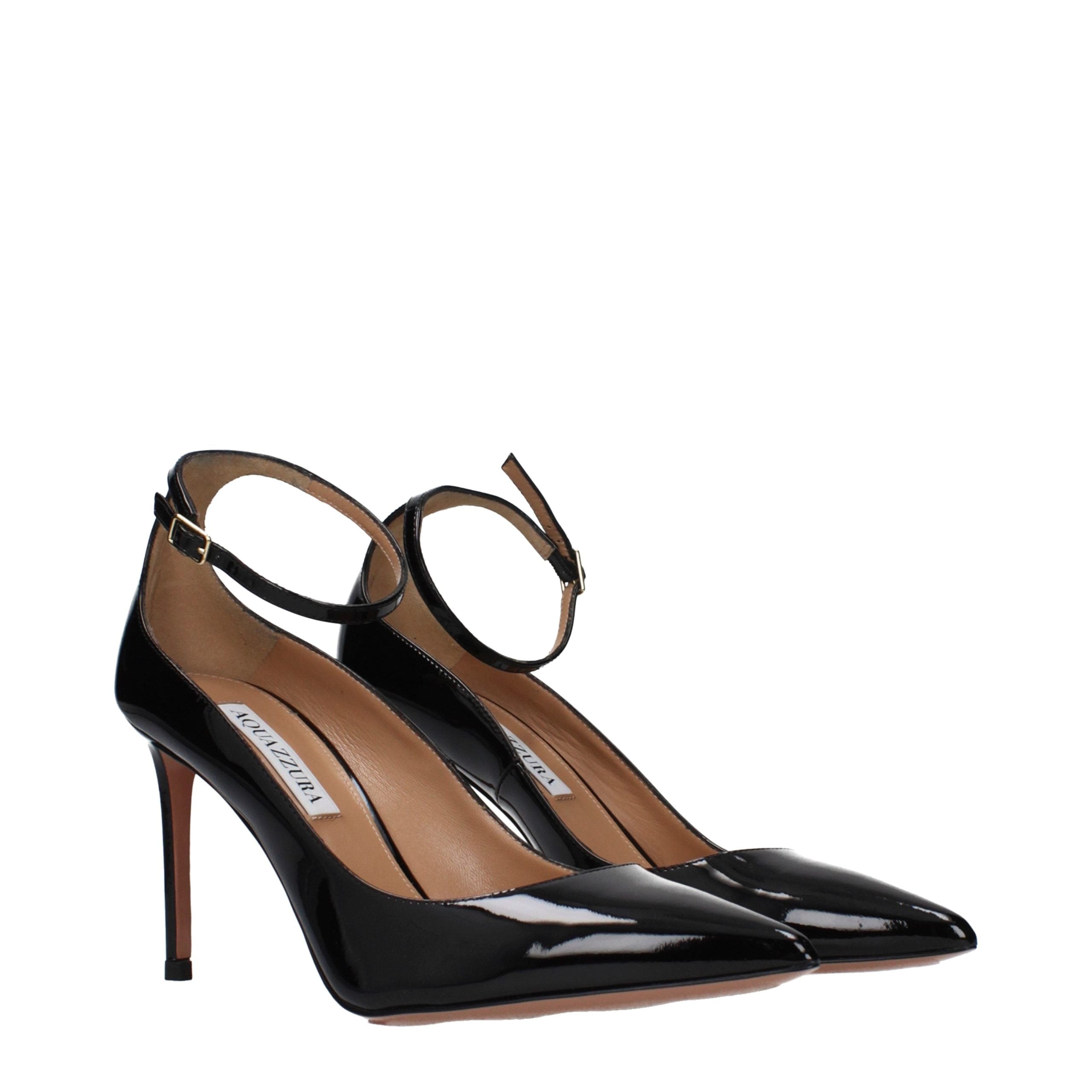 Black Leather Pumps