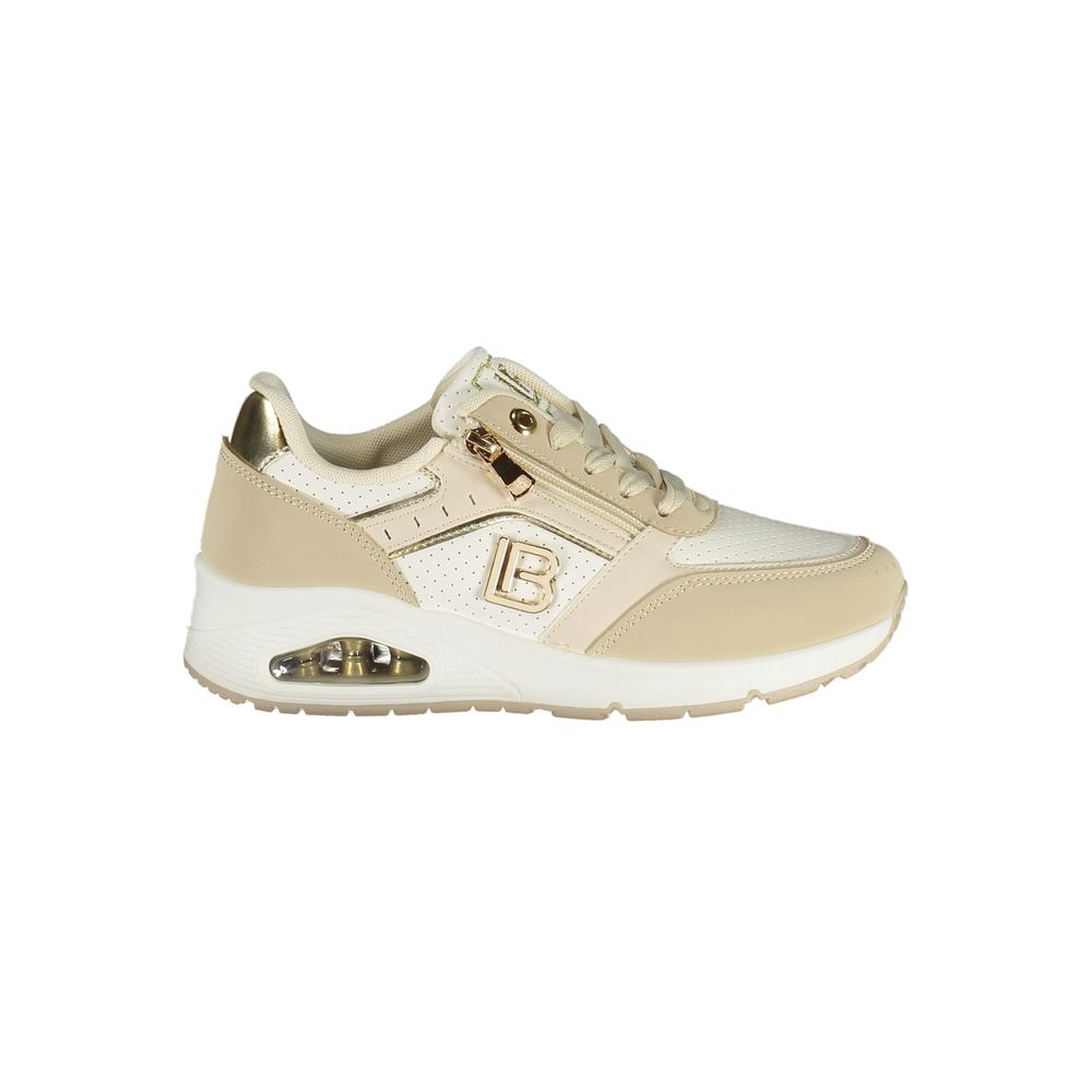 Béžová dámská obuv typu sneaker z polyuretanu