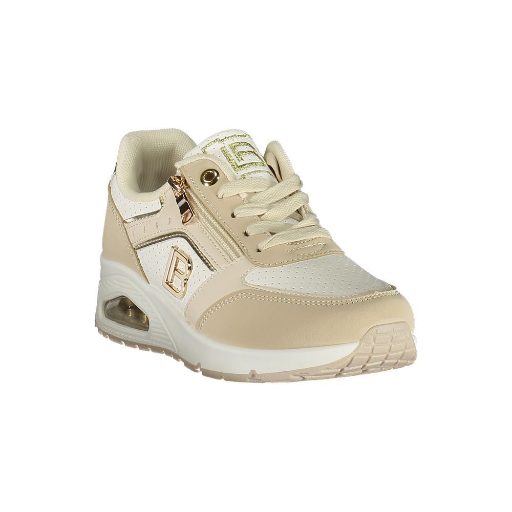 Béžová dámská obuv typu sneaker z polyuretanu