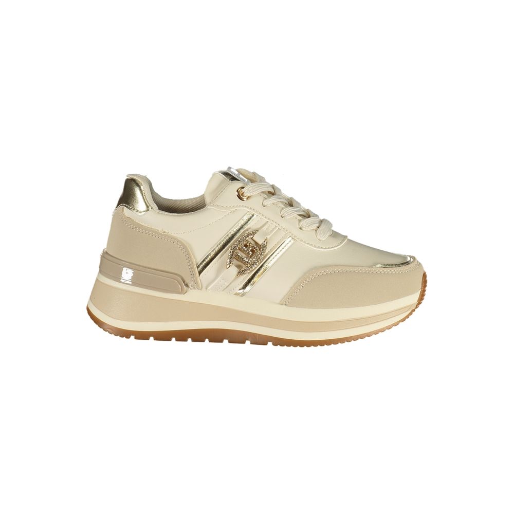 Béžová dámská obuv typu sneaker z polyuretanu