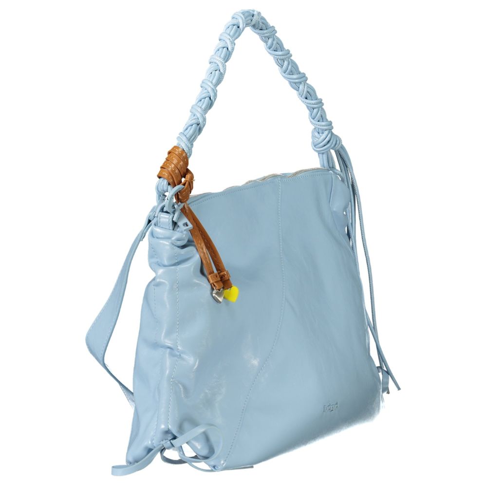 Azzurro Polyurethane Woman Handbag