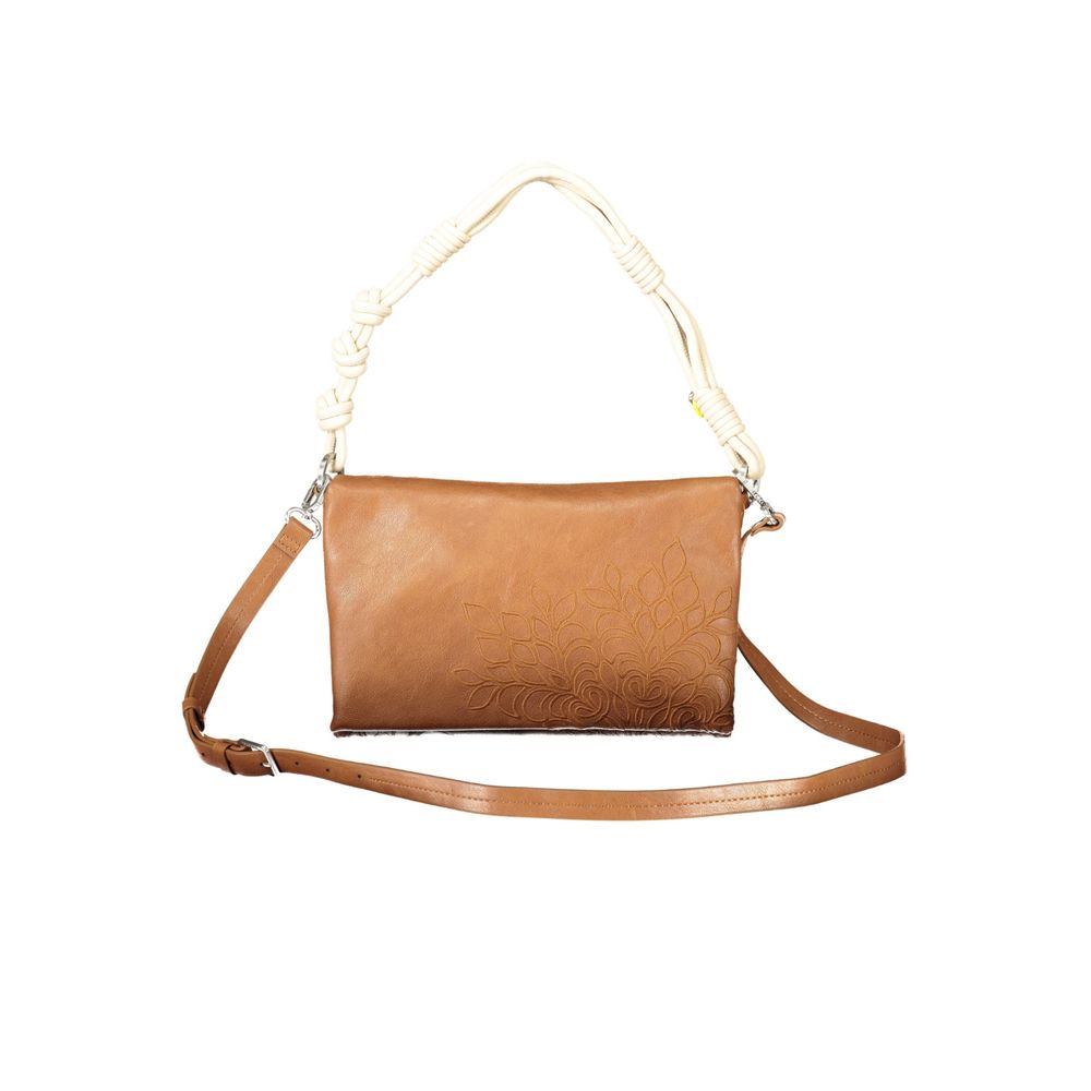 Marrone Polyurethane Women Handbag