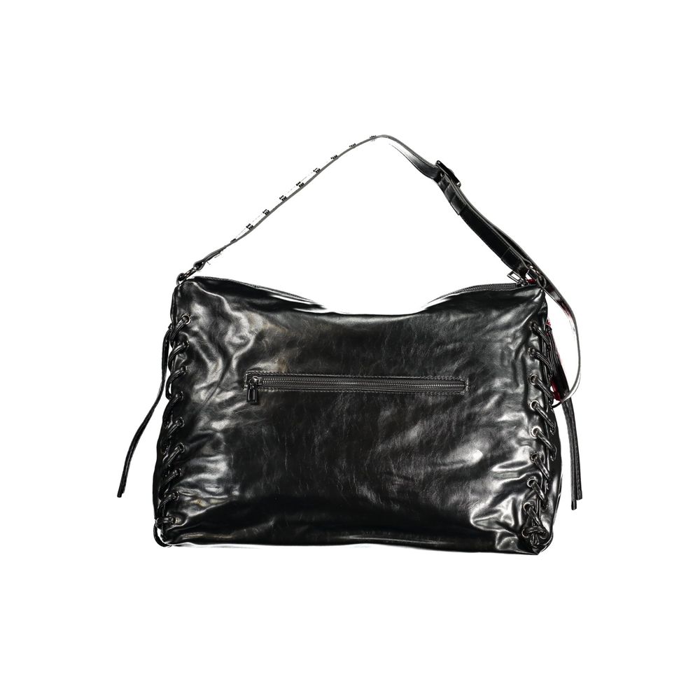 Black Polyurethane Women's Handbag