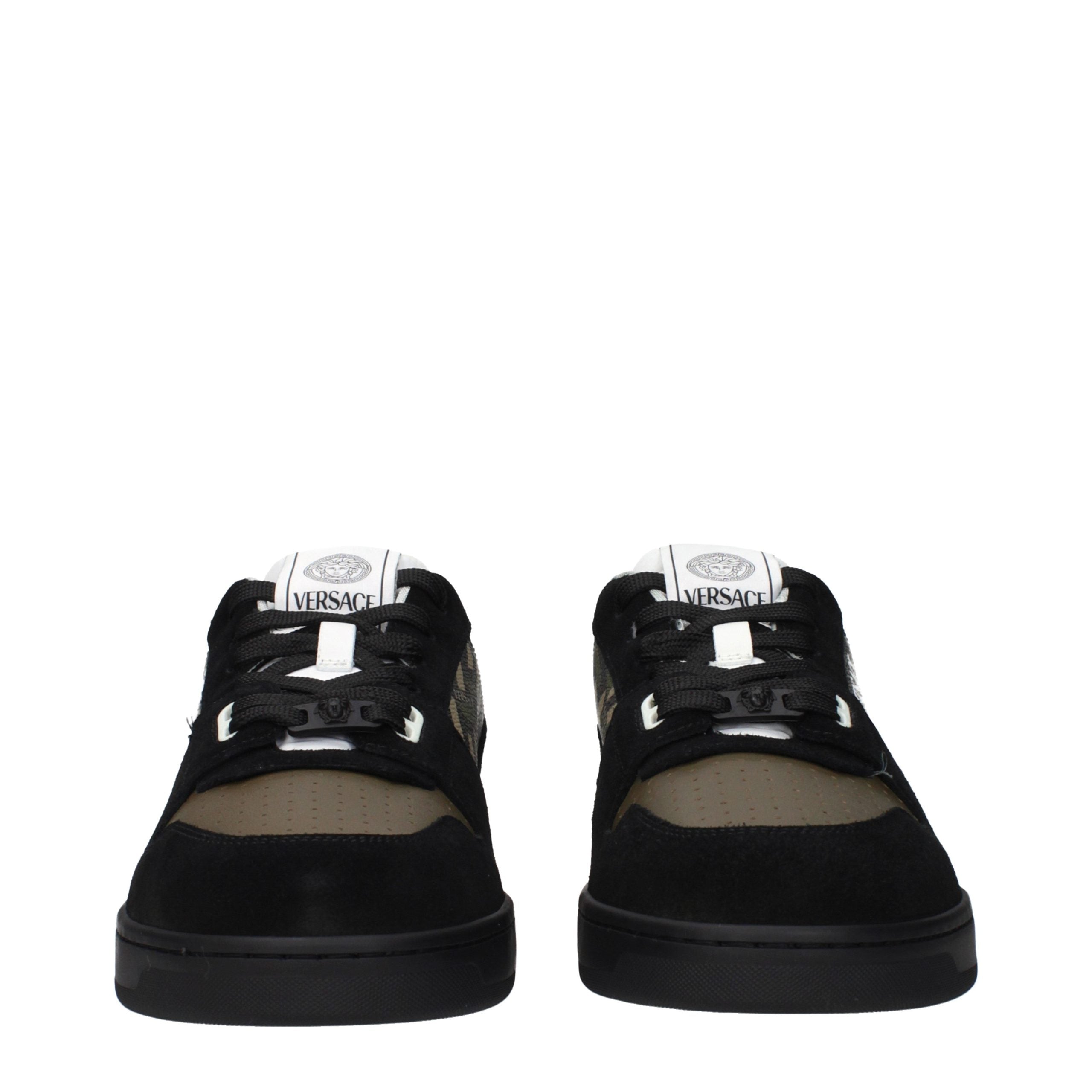 Green Fabric Low Top Sneakers