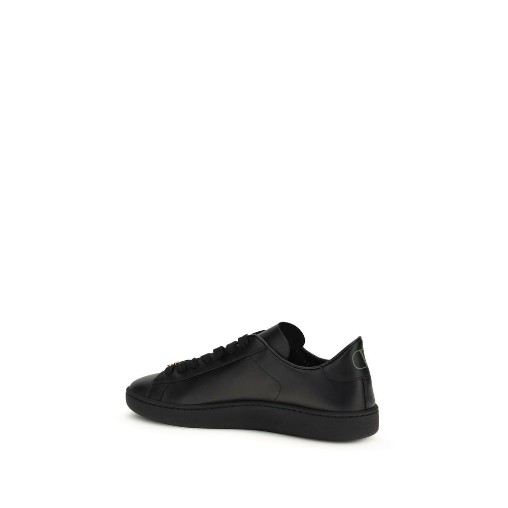 Black Calf Leather Bos Taurus Sneakers