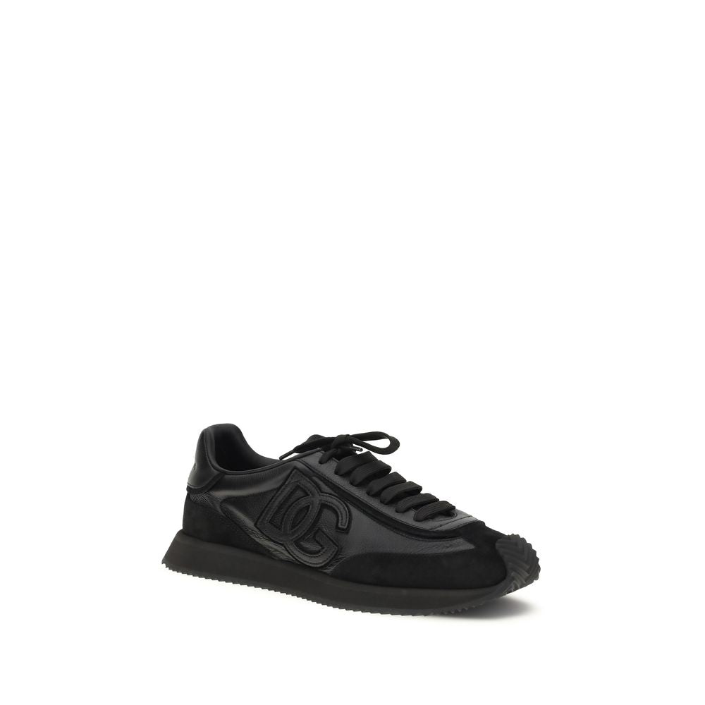 Black Calf Leather Bos Taurus Athletic Sneakers
