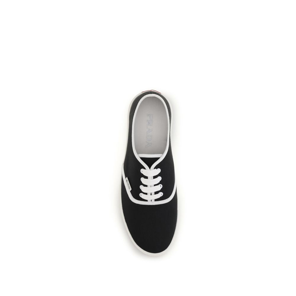 Black Cotton Athletic Sneakers