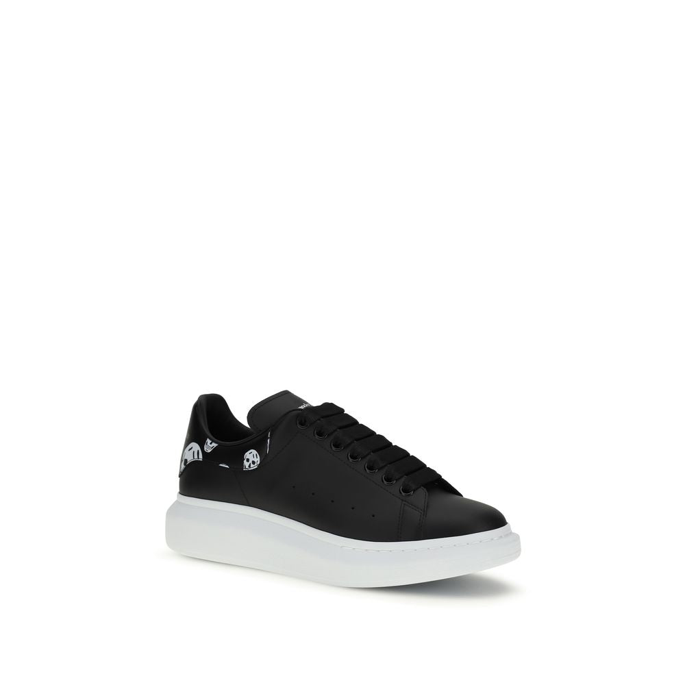 Black Calf Leather Bos Taurus Chunky Sneakers