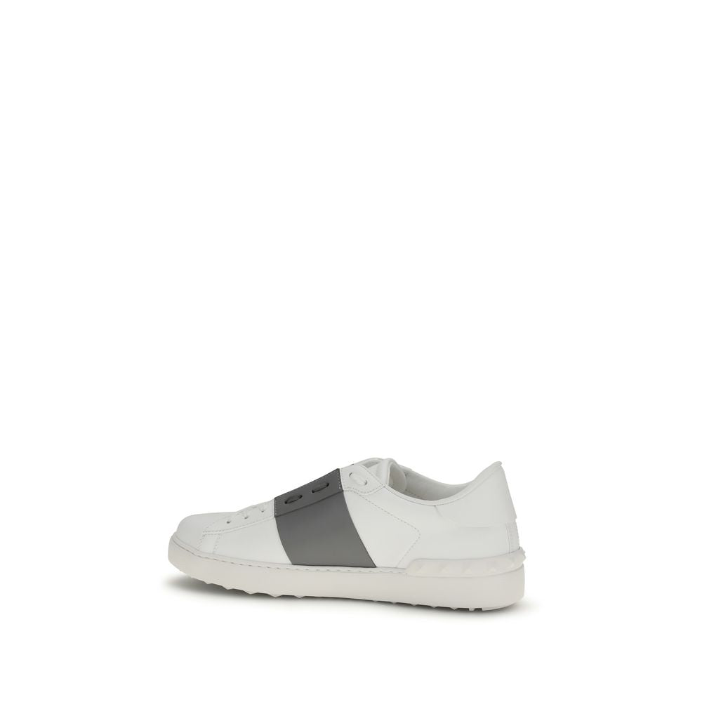 White Calf Leather Bos Taurus Low Top Sneakers