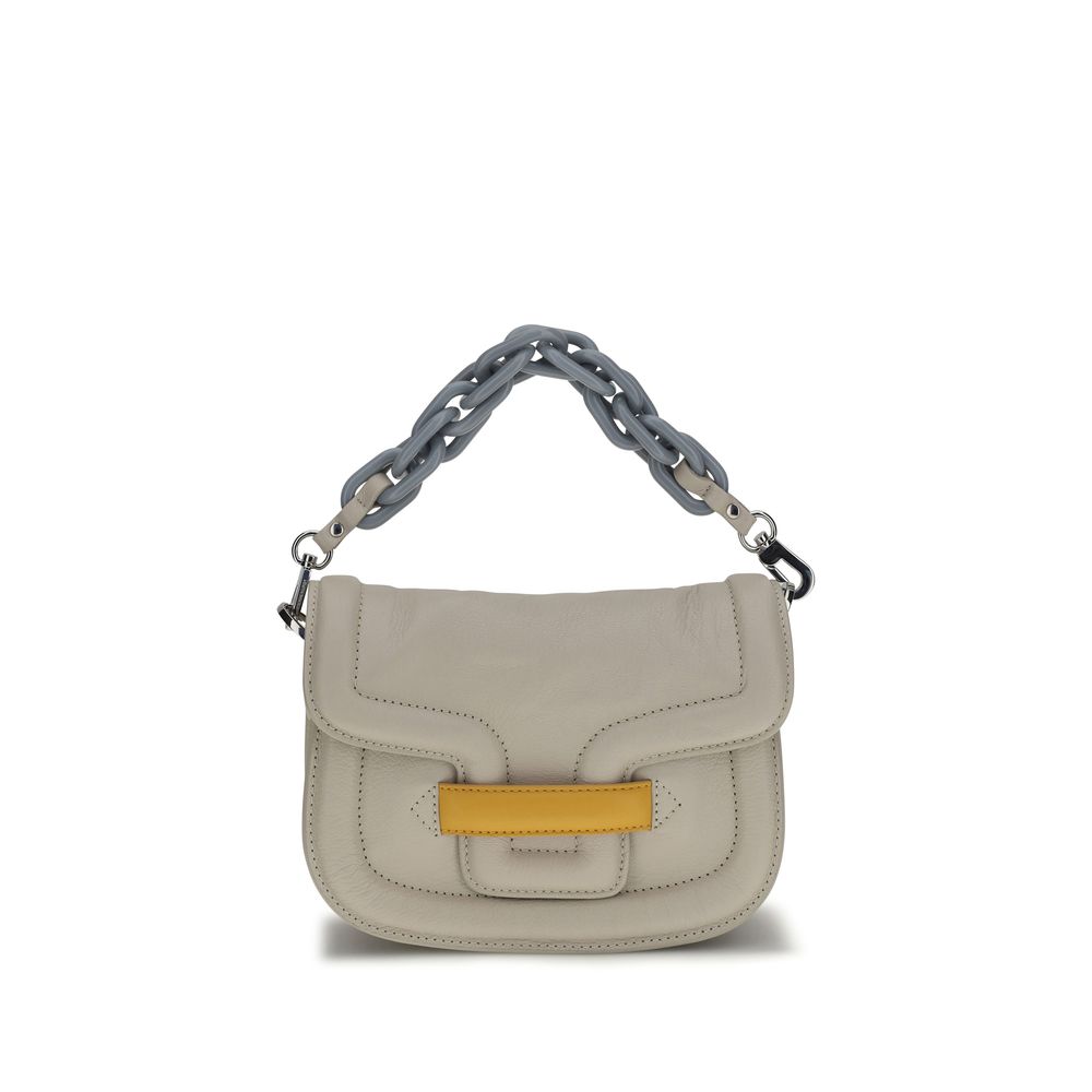 Gray Goatskin Shoulder Bag