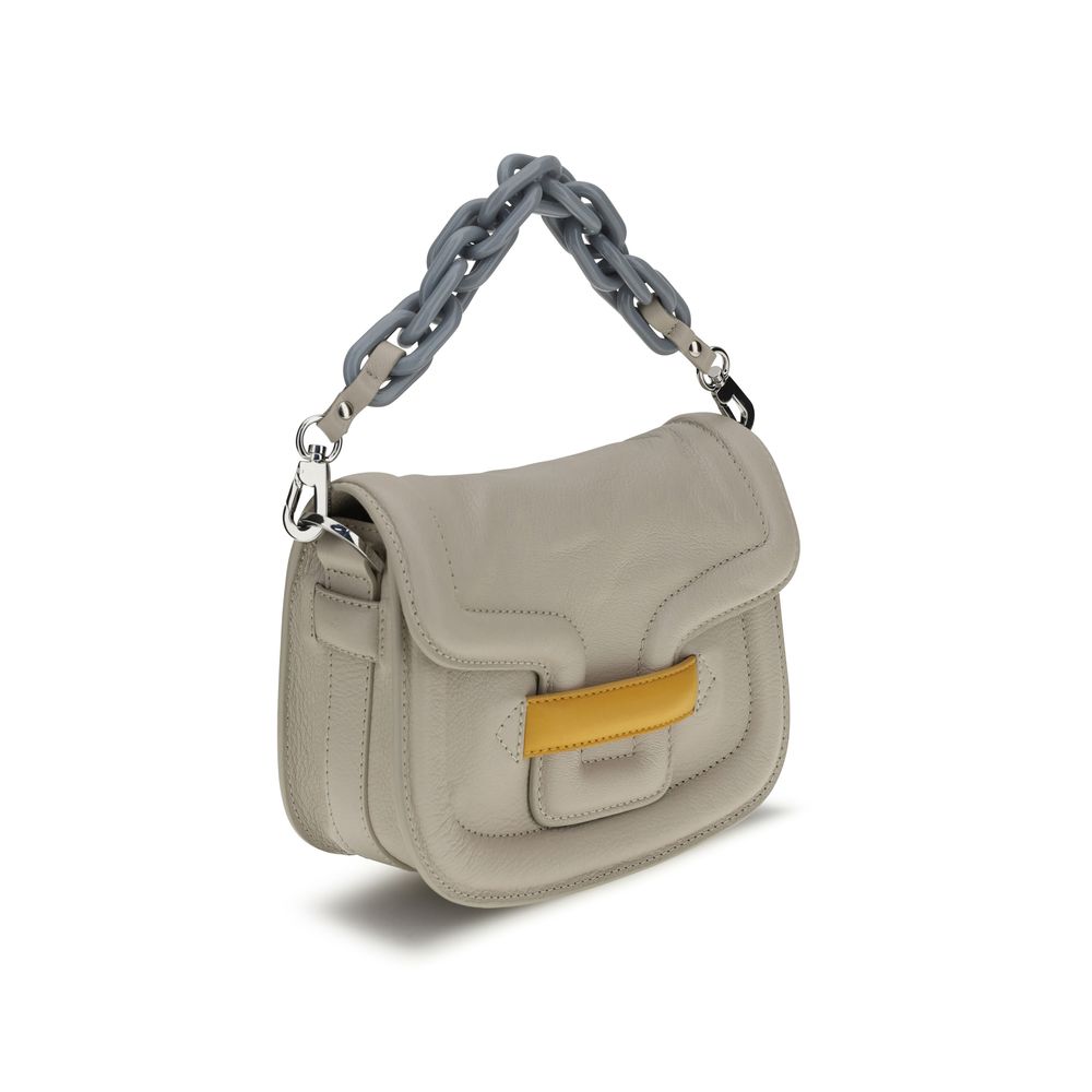 Gray Goatskin Shoulder Bag