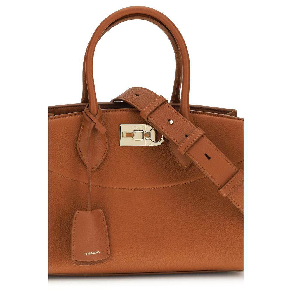 Brown Calf Leather Bos Taurus Handbag