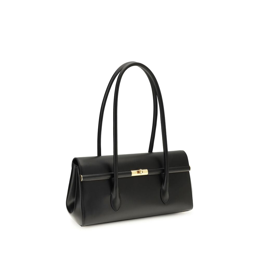 Black Calf Leather Bos Taurus Shoulder Bag