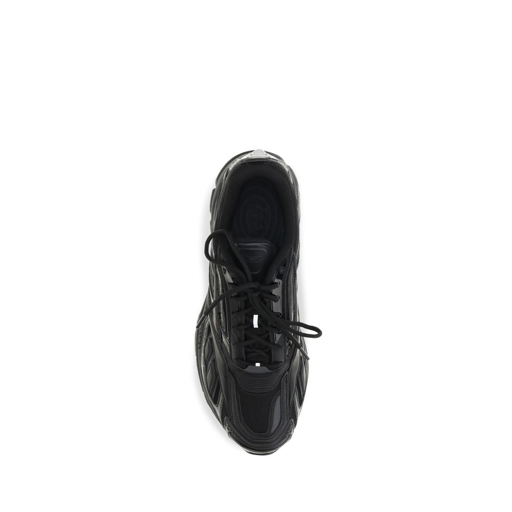 Black Polyethylene Athletic Sneakers
