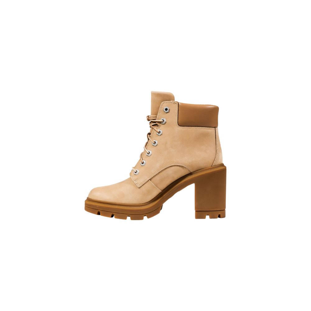 Beige Suede Leather Ankle Boots