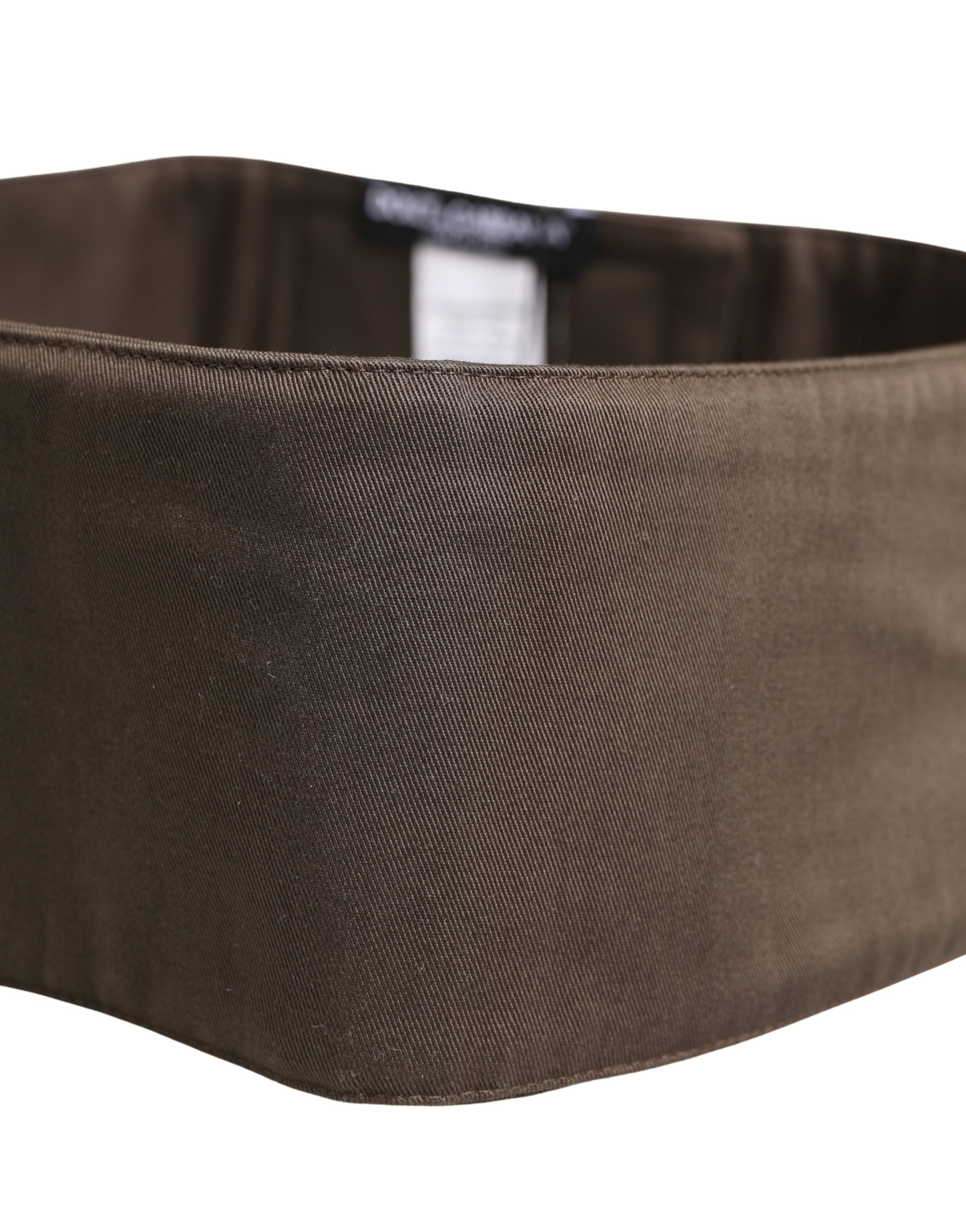 Hnědý viskózový široký pásek do pasu (cummerbund) pánský