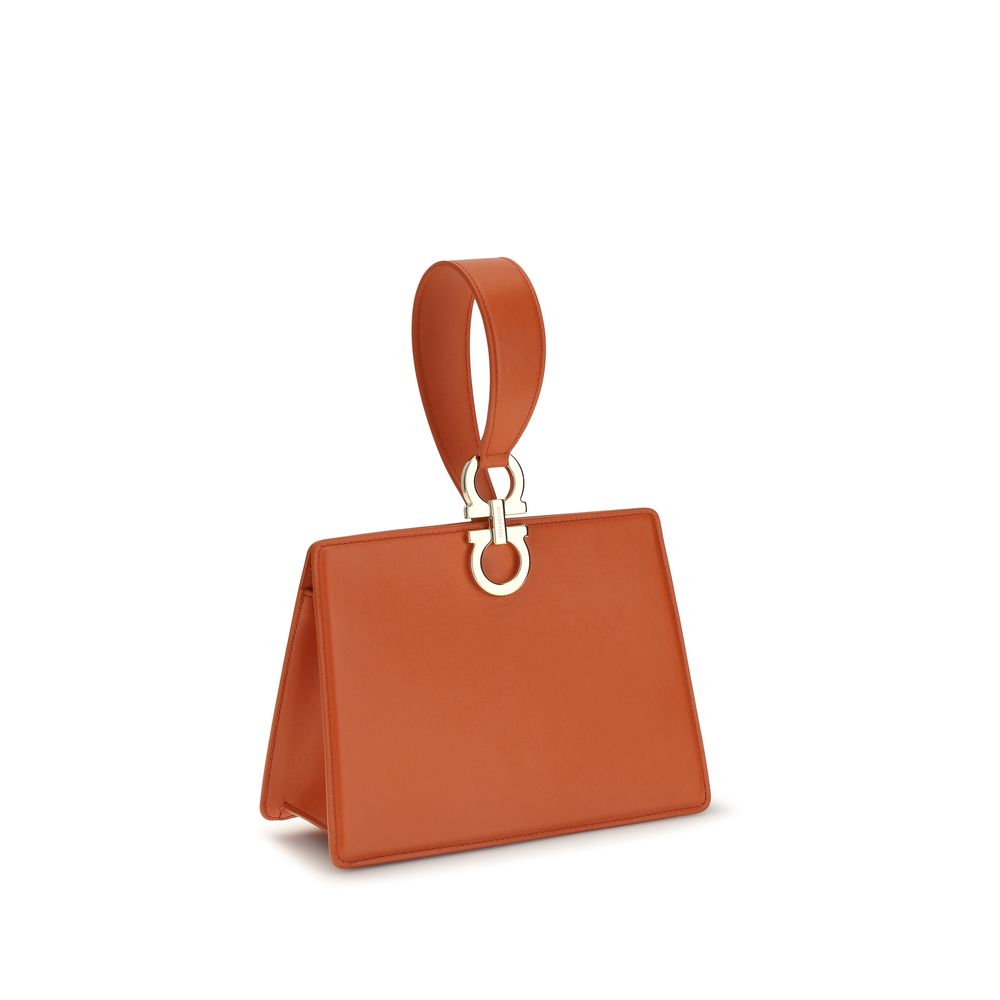 Orange Calf Leather Bos Taurus Clutch Bag