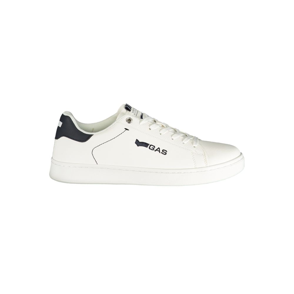 White Polyurethane Men Sneaker