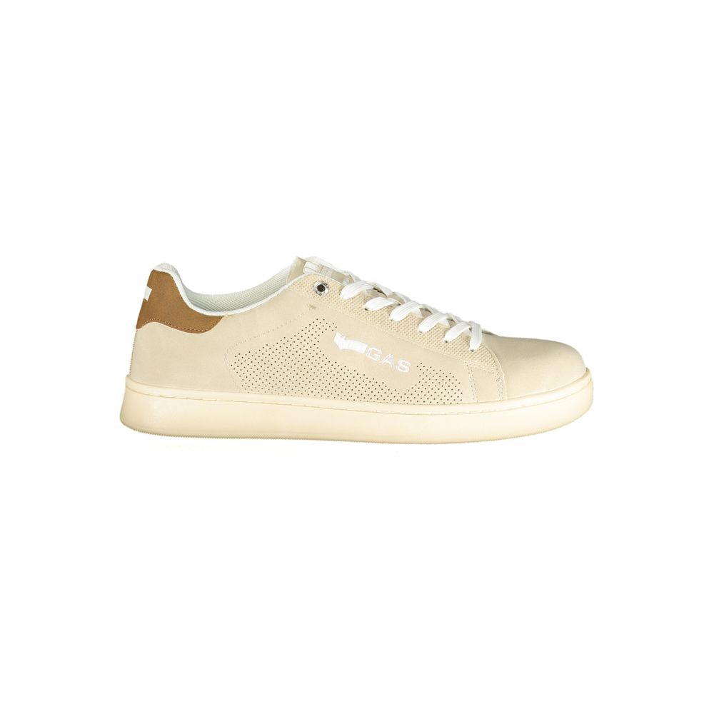 Beige Polyurethane Men Sneaker