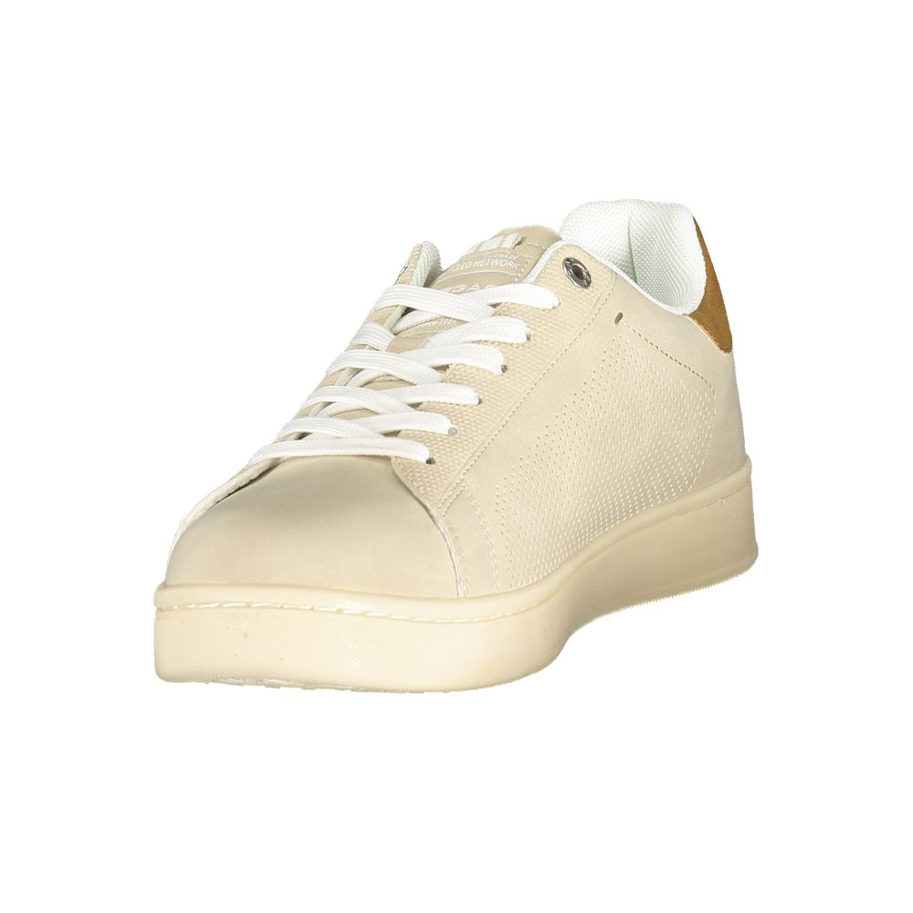 Beige Polyurethane Men Sneaker