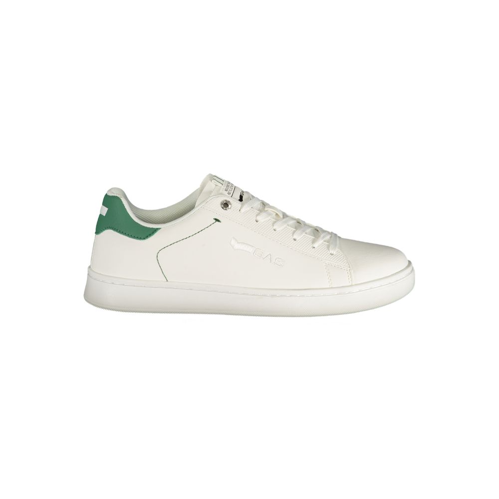 White Polyurethane Men Sneaker